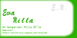 eva milla business card